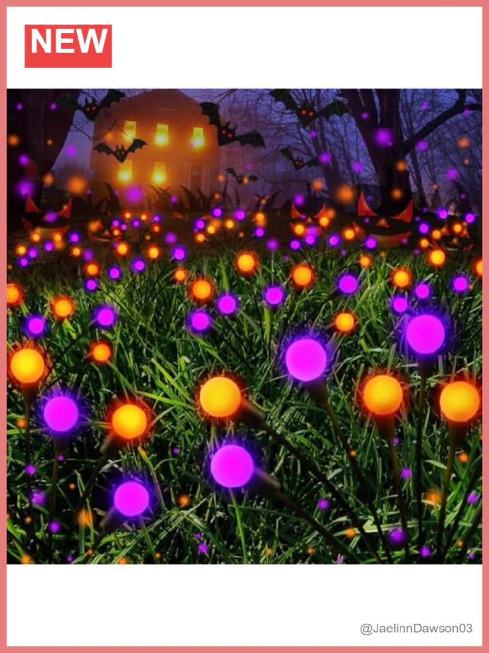 6 Pack Solar Firefly Lights Outdoor Halloween Decorations Waterproof